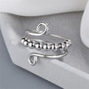 Punk Anxiety Rings For Women Men Spiral Fidget Beads Ring  Trend Jewelry Rotate Freely Anti Stress Stainless Steel Ring Gift