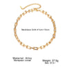 Punk Geometric Chain Choker Necklace Statement Unisex U Shape Big Thick Chain Necklaces Men's Women's Couple Jewelry