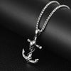 Punk Rock Newest Skull Anchor Pendant 316L Stainless Steel Biker Cool Ghost Skull Pendant For Man Gift OSDZ060