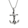 Punk Rock Newest Skull Anchor Pendant 316L Stainless Steel Biker Cool Ghost Skull Pendant For Man Gift OSDZ060