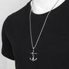 Punk Rock Newest Skull Anchor Pendant 316L Stainless Steel Biker Cool Ghost Skull Pendant For Man Gift OSDZ060