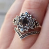 Punk Skull Retro Gothic Rings for Women Men Halloween Goth Witchcraft Accessories Purple Color Rings  Jewelry Gifts