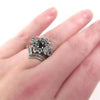Punk Skull Retro Gothic Rings for Women Men Halloween Goth Witchcraft Accessories Purple Color Rings  Jewelry Gifts