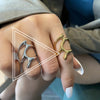 Punk Two-Finger Irregular Geometric Ring  Design Geometric Smooth Rings Silver Color Hip Hop Open Ring Women Jewelry Gift