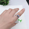 Punk Vintage Lucky Koi Fish Open Rings For Women Men Retro Silver Plated Blue Lotus Flower Adjustable Ring Buddhism Jewelry Gift