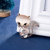 RINHOO Cute Animal Cat Brooch For Women Europe America  Wedding Party Christmas Jewelry Stones Crystal Brooch Pins