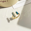 Retro Gold Color Double Oil Drip Open Rings for Women   Irregular Adjustable Finger Ring   Trendy Wedding Jewelry