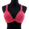 Retro Imitation Pearl Shoulder Bra Chain Bikini Top Shawls for Women Festival Lingerie Wedding Chest Body Chain Dress Jewelry