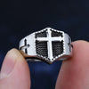 Retro Vintage Men Coffin / Cross Shaped Ring in Stainless Steel with Silverly Black Golden Male Jewelry Dropshipping OSR609