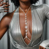 Rhombic Rhinestone Cross Bra Chain Harness Bikini Clothing Festival Accessories Sexy Bra Chest Chain Body Jewelry for Women