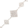 Rhombic Rhinestone Cross Bra Chain Harness Bikini Clothing Festival Accessories Sexy Bra Chest Chain Body Jewelry for Women