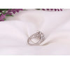 Ring  925 Sterling Silver Color Jewelry Colourful Cubic Zirconia Flower Design Cute Style Women Girls Party Engagement