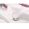 Ring  925 Sterling Silver Color Jewelry Colourful Cubic Zirconia Flower Design Cute Style Women Girls Party Engagement
