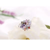 Ring  925 Sterling Silver Color Jewelry Colourful Cubic Zirconia Flower Design Cute Style Women Girls Party Engagement