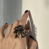Ring For Women Gothic Punk Vintage Spider Ring Exaggeration Animal Finger Men's Adjust Hiphop Party Halloween Jewelry Decoration