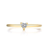 Rings For Women Little Heart Shaped Gold Color Wedding Engagement Dainty Ring Jewellry Zircon Romantic  Jewelry KBR014-M