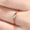 Rings For Women Little Heart Shaped Gold Color Wedding Engagement Dainty Ring Jewellry Zircon Romantic  Jewelry KBR014-M