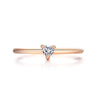Rings For Women Little Heart Shaped Gold Color Wedding Engagement Dainty Ring Jewellry Zircon Romantic  Jewelry KBR014-M