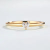 Rings For Women Little Heart Shaped Gold Color Wedding Engagement Dainty Ring Jewellry Zircon Romantic  Jewelry KBR014-M