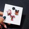 Rinhoo  Year Xmas Brooch Sets for Women Kids Cute Santa Claus Elk Crutch Gift Box Hat Tree Glove Star Bear Christmas Jewelry