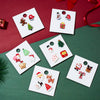 Rinhoo  Year Xmas Brooch Sets for Women Kids Cute Santa Claus Elk Crutch Gift Box Hat Tree Glove Star Bear Christmas Jewelry