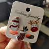 Rinhoo  Year Xmas Brooch Sets for Women Kids Cute Santa Claus Elk Crutch Gift Box Hat Tree Glove Star Bear Christmas Jewelry