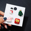 Rinhoo  Year Xmas Brooch Sets for Women Kids Cute Santa Claus Elk Crutch Gift Box Hat Tree Glove Star Bear Christmas Jewelry