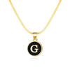 Rinhoo Stainless Steel Round Initial Letter Name Pendant Necklace For Women  A-Z Letters Friendship Choker Jewelry Gifts