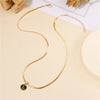 Rinhoo Stainless Steel Round Initial Letter Name Pendant Necklace For Women  A-Z Letters Friendship Choker Jewelry Gifts