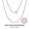 Rinntin 925 Sterling Silver Italian Handmade 1.2mm Chopin Chain Necklace for Women  Simple Basic Neck Chain Jewelry SC53