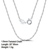 Rinntin 925 Sterling Silver Italian Handmade 1.2mm Chopin Chain Necklace for Women  Simple Basic Neck Chain Jewelry SC53