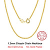 Rinntin 925 Sterling Silver Italian Handmade 1.2mm Chopin Chain Necklace for Women  Simple Basic Neck Chain Jewelry SC53