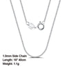 Rinntin 925 Sterling Silver Italian Handmade 1.2mm Chopin Chain Necklace for Women  Simple Basic Neck Chain Jewelry SC53