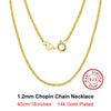 Rinntin 925 Sterling Silver Italian Handmade 1.2mm Chopin Chain Necklace for Women  Simple Basic Neck Chain Jewelry SC53