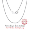 Rinntin 925 Sterling Silver Italian Handmade 1.2mm Chopin Chain Necklace for Women  Simple Basic Neck Chain Jewelry SC53