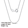 Rinntin 925 Sterling Silver Italian Handmade 1.2mm Chopin Chain Necklace for Women  Simple Basic Neck Chain Jewelry SC53