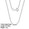 Rinntin 925 Sterling Silver Italian Handmade 1.2mm Chopin Chain Necklace for Women  Simple Basic Neck Chain Jewelry SC53