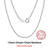 Rinntin 925 Sterling Silver Italian Handmade 1.2mm Chopin Chain Necklace for Women  Simple Basic Neck Chain Jewelry SC53