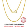 Rinntin 925 Sterling Silver Italian Handmade 1.2mm Chopin Chain Necklace for Women  Simple Basic Neck Chain Jewelry SC53