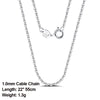 Rinntin 925 Sterling Silver Italian Handmade 1.2mm Chopin Chain Necklace for Women  Simple Basic Neck Chain Jewelry SC53