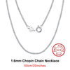 Rinntin 925 Sterling Silver Italian Handmade 1.2mm Chopin Chain Necklace for Women  Simple Basic Neck Chain Jewelry SC53