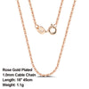 Rinntin 925 Sterling Silver Italian Handmade 1.2mm Chopin Chain Necklace for Women  Simple Basic Neck Chain Jewelry SC53