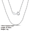 Rinntin 925 Sterling Silver Italian Handmade 1.2mm Chopin Chain Necklace for Women  Simple Basic Neck Chain Jewelry SC53