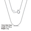 Rinntin 925 Sterling Silver Italian Handmade 1.2mm Chopin Chain Necklace for Women  Simple Basic Neck Chain Jewelry SC53
