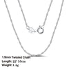 Rinntin 925 Sterling Silver Italian Handmade 1.2mm Chopin Chain Necklace for Women  Simple Basic Neck Chain Jewelry SC53