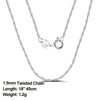 Rinntin 925 Sterling Silver Italian Handmade 1.2mm Chopin Chain Necklace for Women  Simple Basic Neck Chain Jewelry SC53