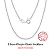 Rinntin 925 Sterling Silver Italian Handmade 1.2mm Chopin Chain Necklace for Women  Simple Basic Neck Chain Jewelry SC53