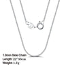 Rinntin 925 Sterling Silver Italian Handmade 1.2mm Chopin Chain Necklace for Women  Simple Basic Neck Chain Jewelry SC53