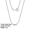 Rinntin 925 Sterling Silver Italian Handmade 1.2mm Chopin Chain Necklace for Women  Simple Basic Neck Chain Jewelry SC53