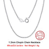 Rinntin 925 Sterling Silver Italian Handmade 1.2mm Chopin Chain Necklace for Women  Simple Basic Neck Chain Jewelry SC53